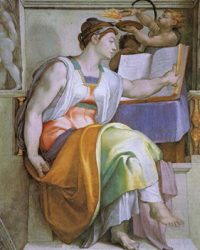Michelangelo Buonarroti Erythraeische sibille France oil painting art